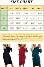 PRETTYGARDEN Women's Fashion Casual Long Sleeve Belted Party Bodycon Sheath Pencil Dress - Image 5
